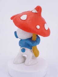 Schtroumpf avec parapluie champignon - photo