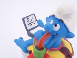 Schtroumpf accro au travail - photo