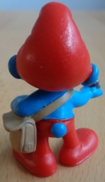 Grand Schtroumpf avec sac et baie - photo