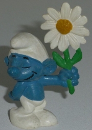 Schtroumpf courtisant avec fleur (rendez-vous) - photo