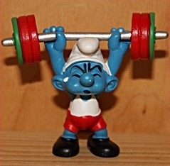 Schtroumpf haltérophile - photo