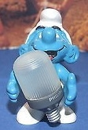 Schtroumpf avec ampoule - photo