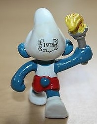 Schtroumpf olympique porteur de torche (grand) - photo