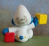 Bébé Schtroumpf avec cubes - photo