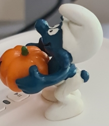 Schtroumpf avec citrouille - photo