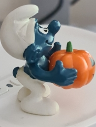 Schtroumpf avec citrouille - photo