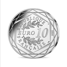 Pièce en argent 10€ - Schtroumpf paresseux - photo
