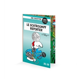 Pièce en argent 10€ - Schtroumpf Reporter - photo