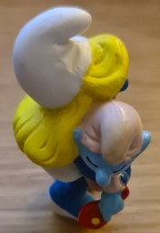 Schtroumpfette avec bébé - photo