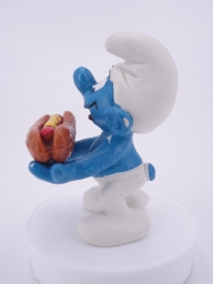 Schtroumpf avec hotdog - photo