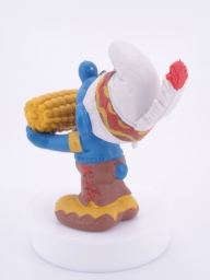 Schtroumpf avec épis de maïs - photo