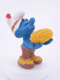 Schtroumpf avec épis de maïs - photo