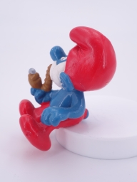 Grand Schtroumpf avec pipe et chaise - photo