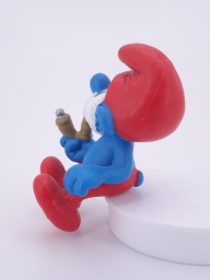 Grand Schtroumpf avec pipe et chaise - photo