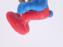 Grand Schtroumpf avec pipe et chaise - photo