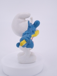 Schtroumpf avec brosse à dents et dentifrice - photo