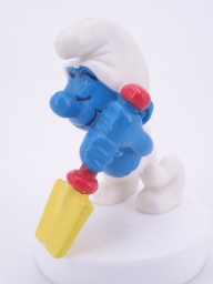 Schtroumpf endormi sur sa pelle (grand) - photo