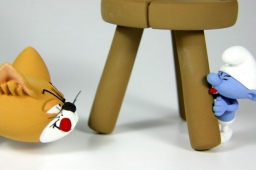 Azrael et les schtroumpfs - photo