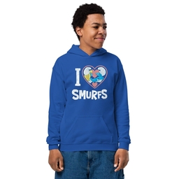 Children's sweatshirt - I Love Smurfs - photo