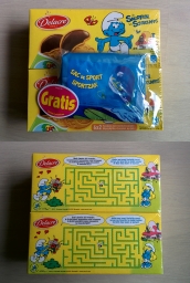 Lot de 2 paquets de gâteaux & sac Schtroumpf surfeur