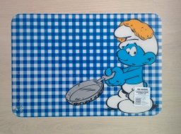 Set de table Schtroumpf qui fait des crêpes