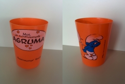 Agruma - Verre en plastique Schtroumpf Timide