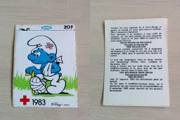 Autocollants Croix-Rouge Belge - Schtroumpf blessé