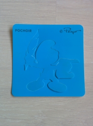 Pochoir Schtroumpf Poète