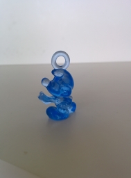 Pendentif transparent Schtroumpf somnambule - bleu