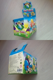 Boite de sucettes avec autocollant Pop Lolly