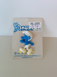 Broche Schtroumpf en rollers
