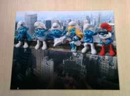 Poster plastifié Schtroumpfs du film