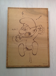 Tableau Schtroumpf en colère