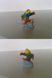 Schtroumpf au skateboard