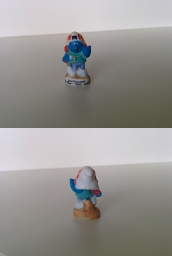 Schtroumpf au walkman