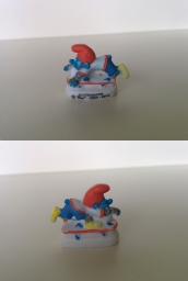 Schtroumpf au skateboard