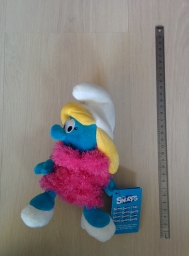 Peluche Schtroumpfette en robe rose