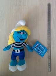 Peluche Schtroumpfette en tenue de ville