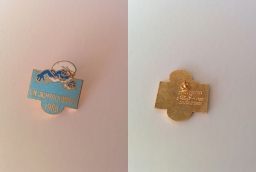 Pin's CN Schtroumpf 1986 - Natation