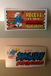 Smurf Supercards 6 - Recess is my favorite subject !