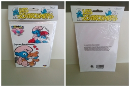 Carte d'anniversaire musicale Bébé Schtroumpf & Grand Schtroumpf