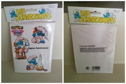 Carte d'anniversaire musicale Bébé Schtroumpf