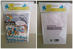 Carte d'anniversaire musicale Schtroumpfs qui font un concert & dansent