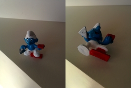 Schtroumpf Kinder avec truelle