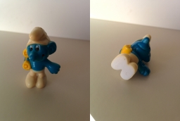 Kinder Schtroumpf au téléphone