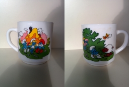 Mug Benedictin (1985) - Schtroumpf avec un mouton en bois