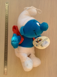 Peluche Schtroumpf avec un sac à dos