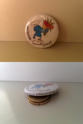 Badge MBI n°7 - Schtroumpf amoureux (Verliefde-Smurf)