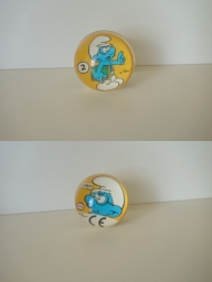 Cora / Match - Balle rebondissante n°2 - Schtroumpf à Lunettes