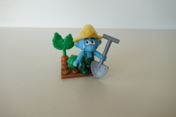 Mega Bloks - Figurine Schtroumpf Paysan avec pelle